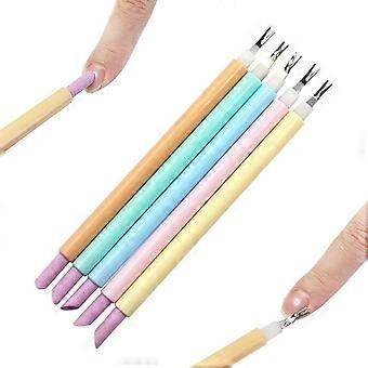 Cuticle Trimmer Pusher Remover Manicure Stick Cuticle Pusher With V-blade Practical Pedicure Fork For Dead Skin Callus Cuticle Trimmer Remover Pusherp