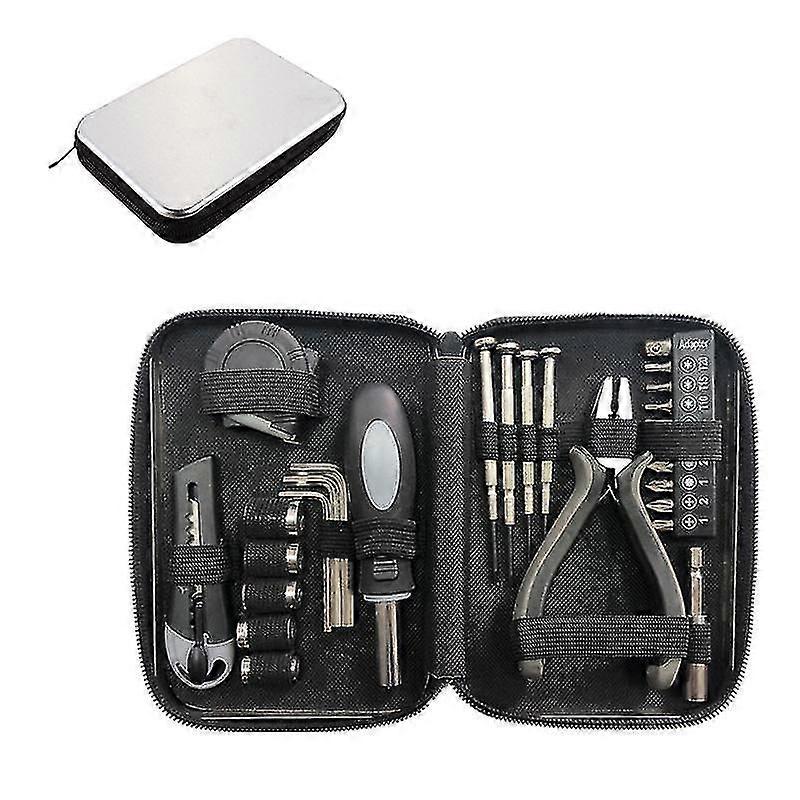 Tinplate Box Hardware Tool Set 27-piece Tool Tin Box
