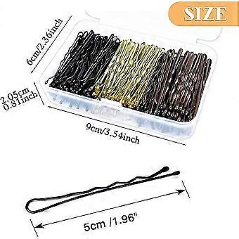 Mixed Bobby Pins,150 Pieces Hairpins Hair Clips Blonde/Black/Coffee for Women