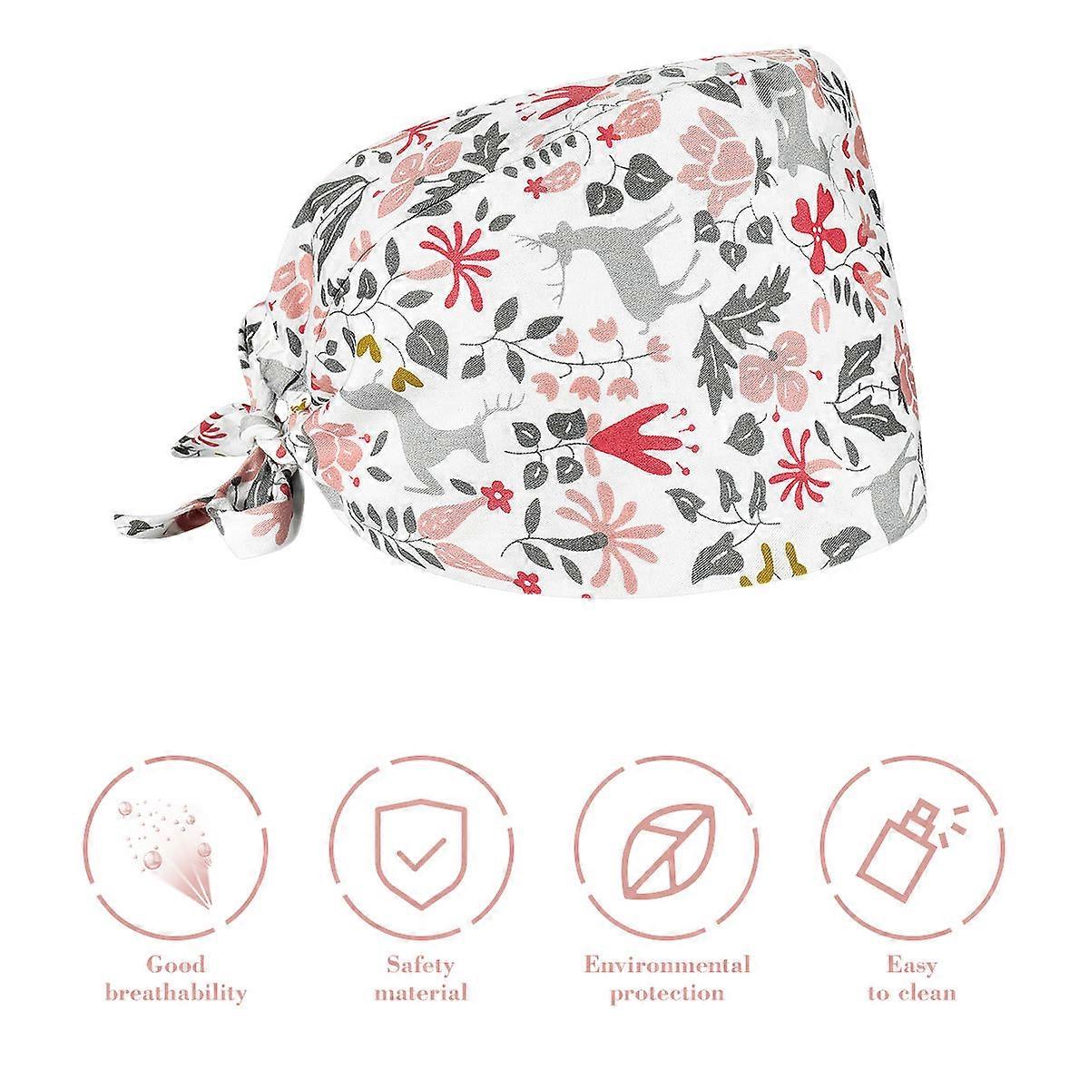 Fenical Adjustable  Cap Cotton Printed   Cap Sweat Absorbing  Working Cap  Hat