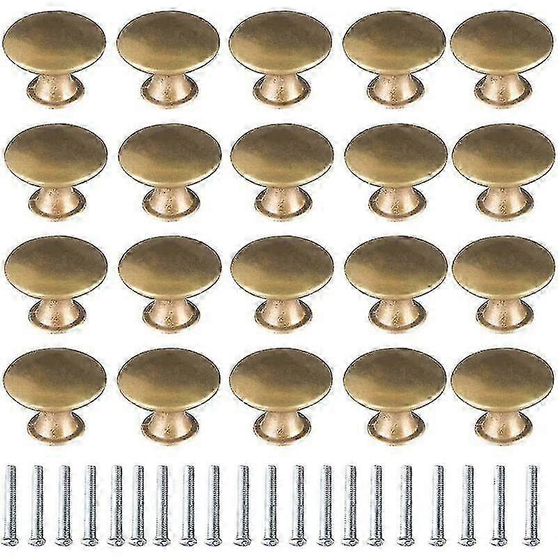 20 Pcs Vintage Brass Drawer Knobs Cabinet Cupboard Door Pull Handles