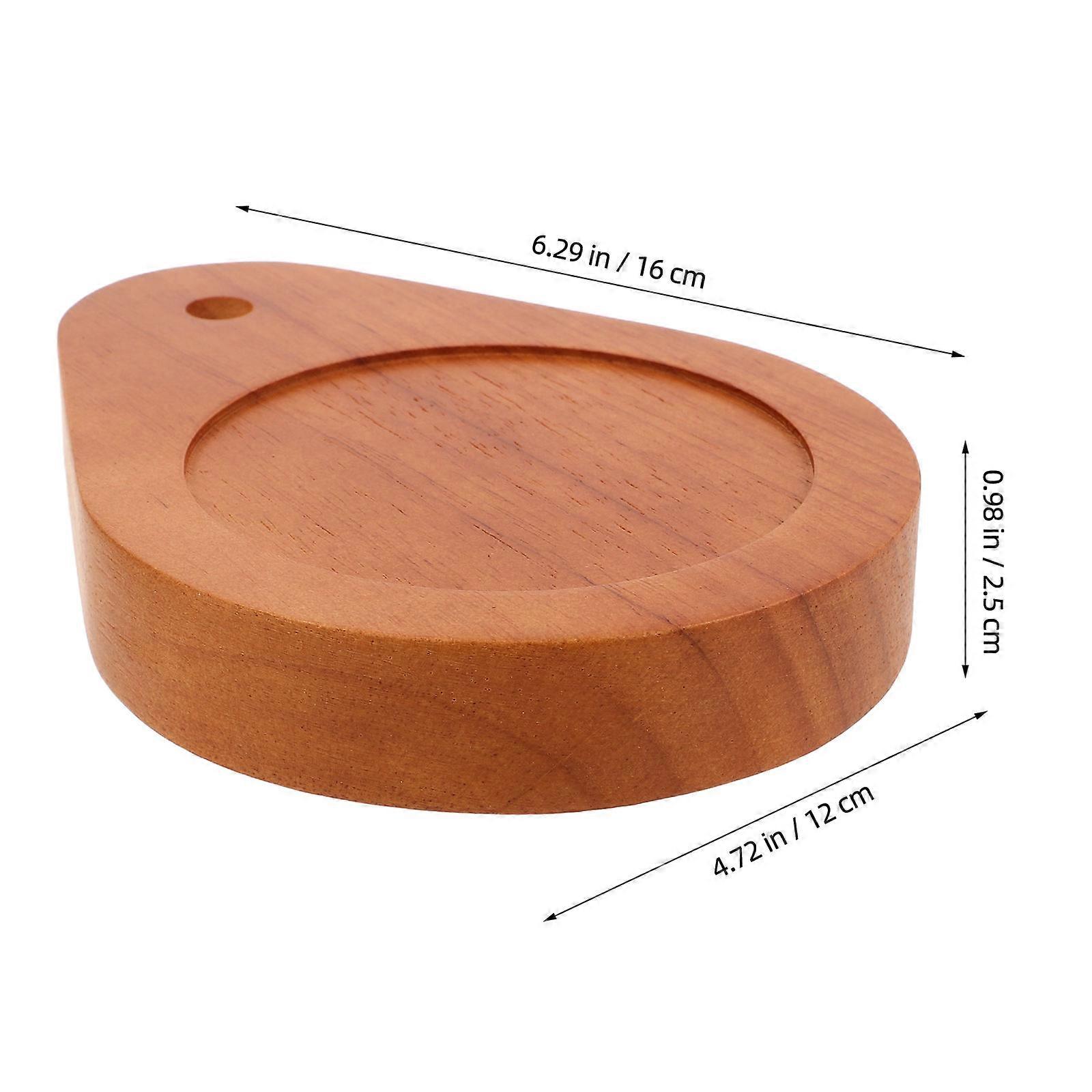 Drop-Shaped Solid Wood Lamp Base for Aromatherapy Light Holder