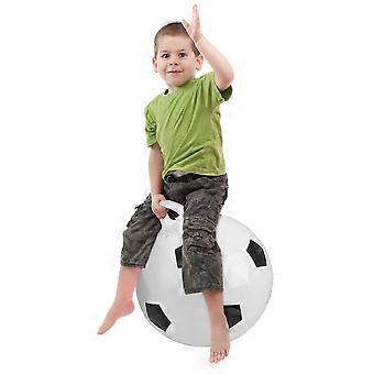 PVC Hopping Ball with Handle for Kids, White Jumping Ball for Balance and Coordination, Party Game Toy