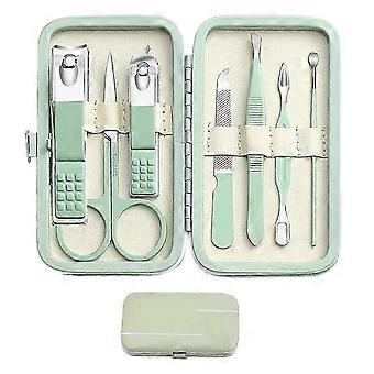 Nagelknipper Set Mannen Vrouwen Teennagelknipper Gereedschap voor persoonlijke verzorging met draagbare reiskoffer Geschikt voor geschenken Mannen Vrouwen Vrienden Vrouw (Groen)