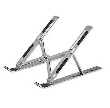 Aluminum Foldable Laptop Stand Adjustable Ergonomic Riser for Desk Universal Notebook Support Silver