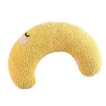 Dog Neck Pillow Multifunctional Soft Comfortable Safe U Shaped Pet Pillow for Pet Cervical Protection Sleeping Improve Light Yellow