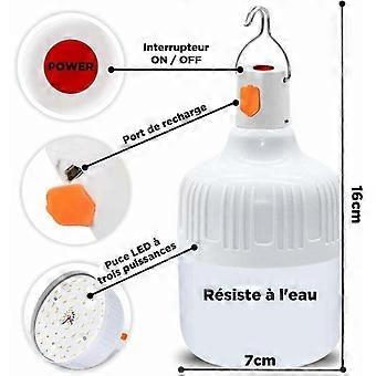 Rechargeable Camping Lantern - 2 Pack 40 Watt Rechargeable Lamp - 360 USB Rechargeable Lamp - Portable Hanging Lantern for Camping - USB Cable INCLUDE