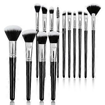 Makeup brush set, premium synthetic fiber 14-piece set, travel makeup brush set, includes foundation brush, concealer brush, blush brush and eyeshadow