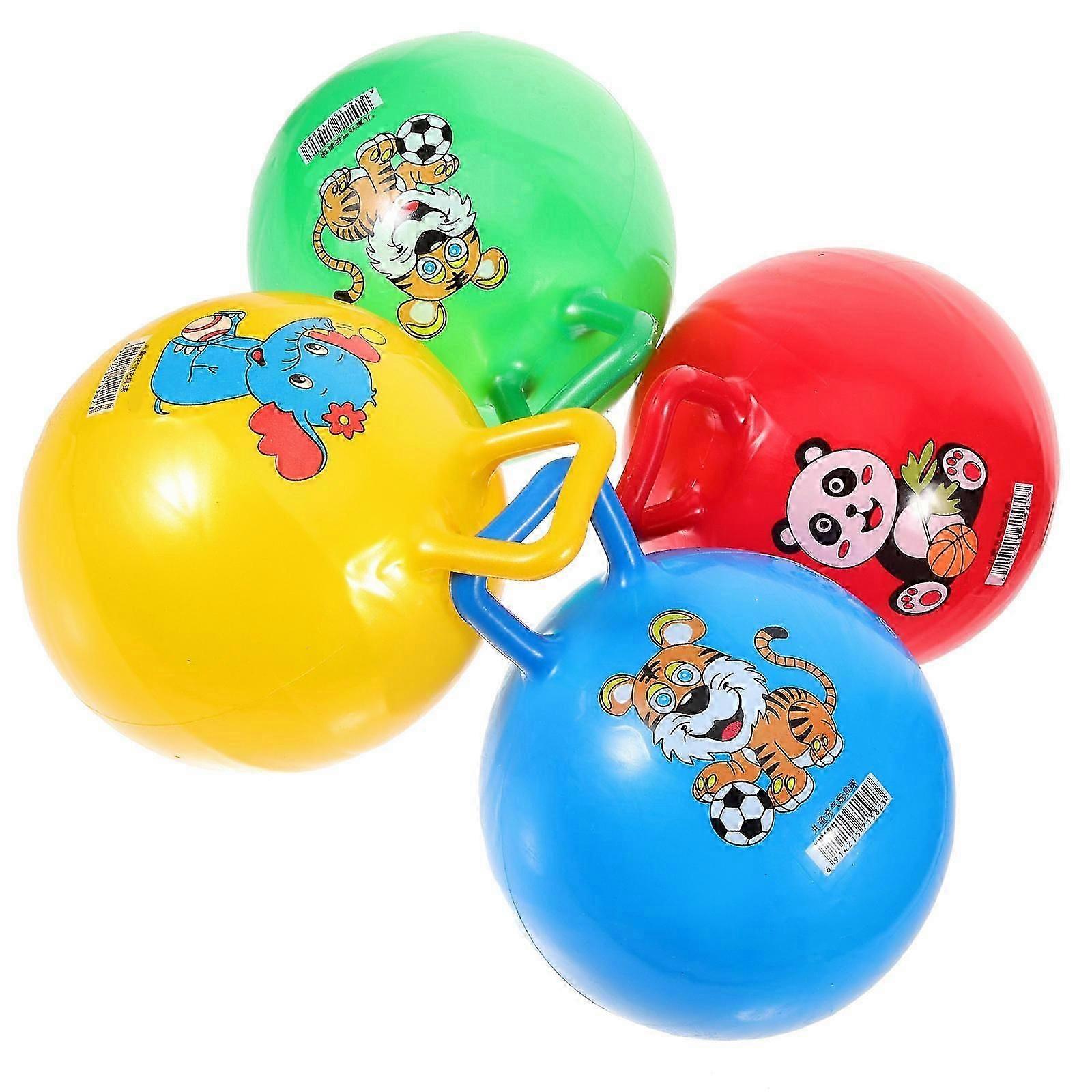 Kids Exercise Ball for Playing 4Pcs Inflatable Jumping Bouncing Ball