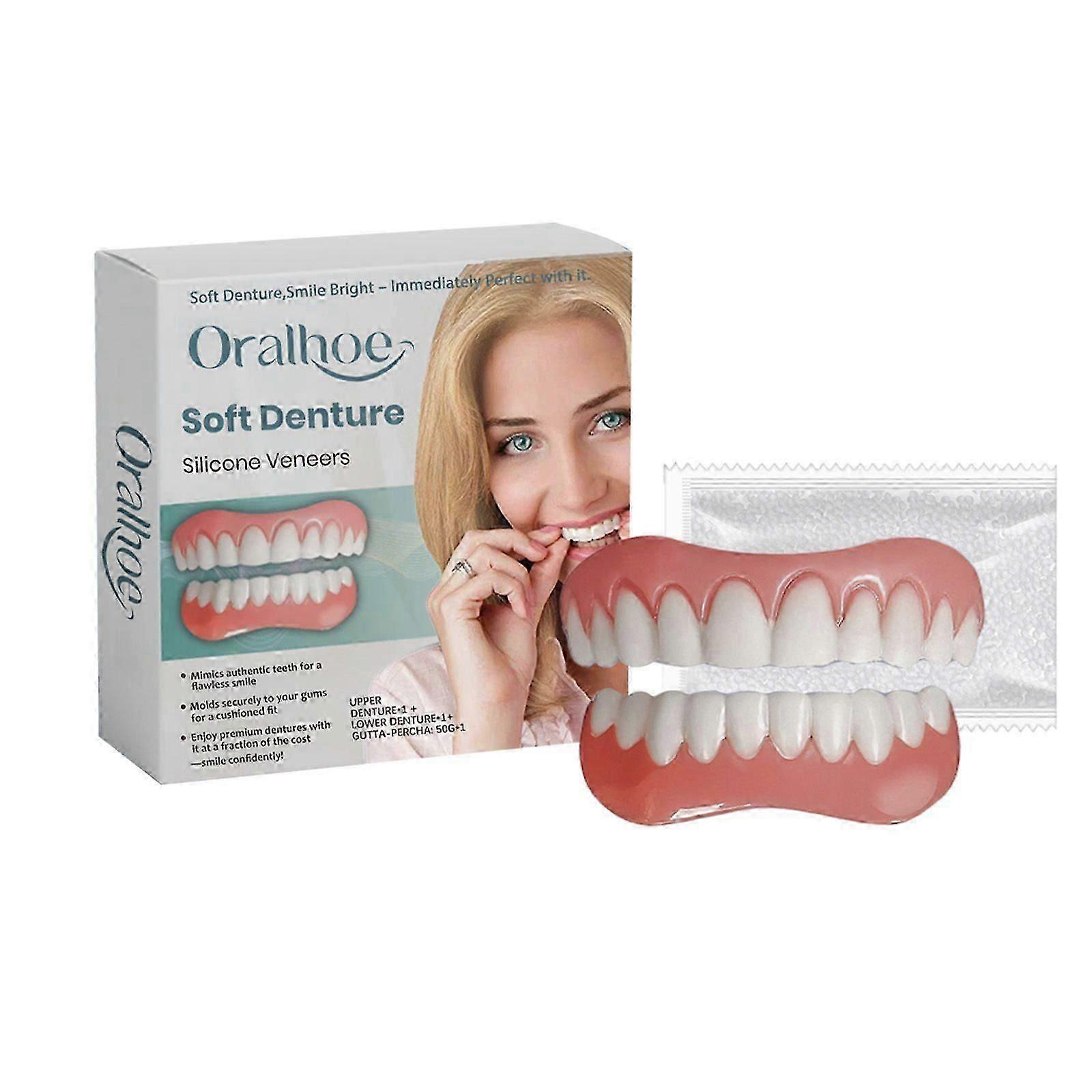 Oralhoe Modified Teeth Joint False Teeth Set Tooth Socket Beautiful Teeth Tooth Socket Modified Teeth Joint Repair Kit