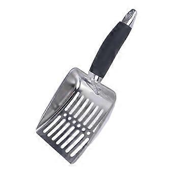Cat Litter Scoop Stainless Steel Mesh Scooper Metal Kitten Poop Sifting Shovel with Rubber Handle compatible with Cat Litter Box