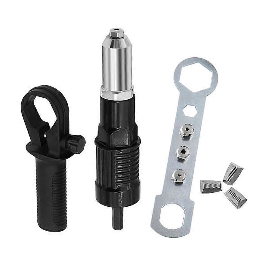 Electric Drill Rivet Adapter with Multi-Size Nozzles for Cordless Drill