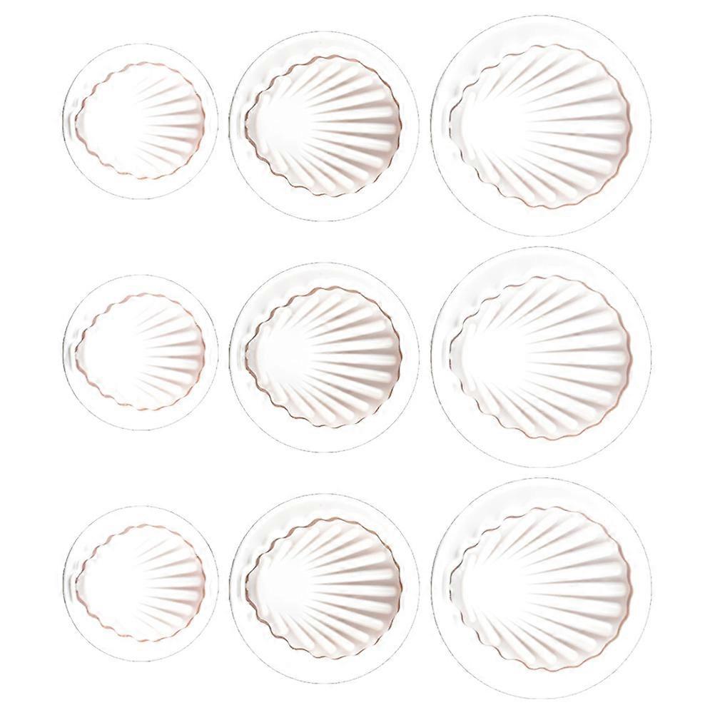 Shell Plunger Cutter Baking Mold for Home Use 9Pcs Plastic Set
