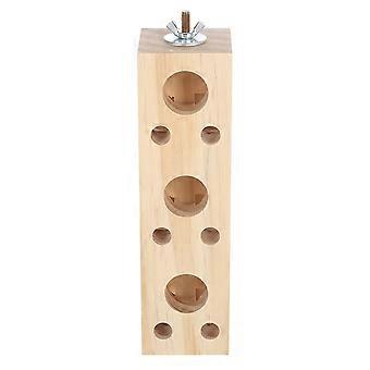 Bird Wooden Block Chewing Toy Foraging Training Toy Natural Wood