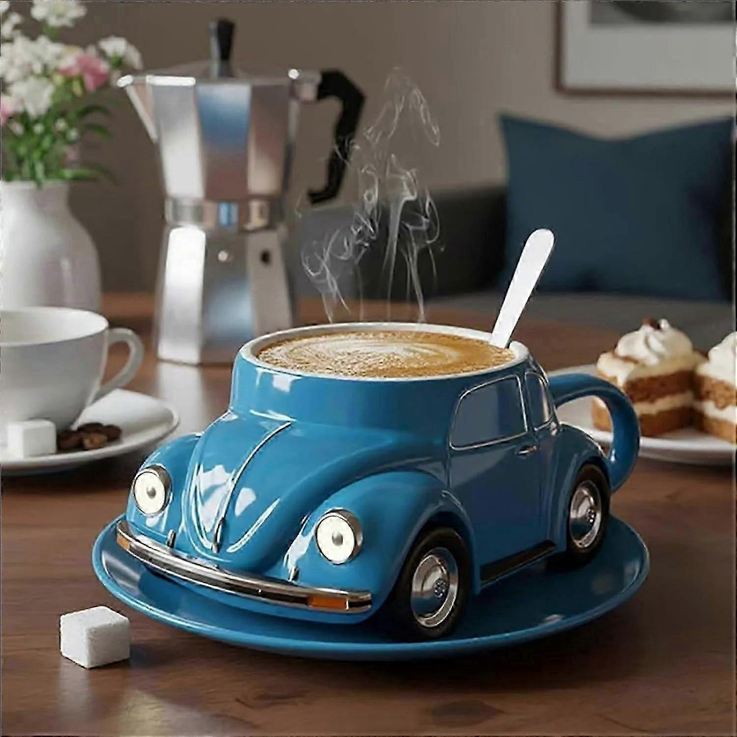 Creative beetle coffee mug for car lovers - unique gift idea