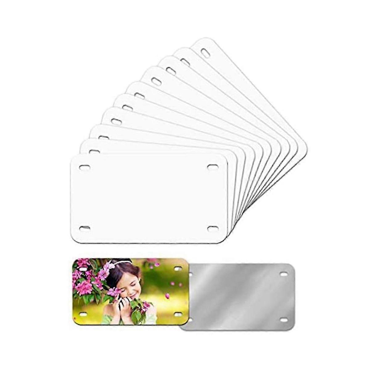 6 polegadas x 3 polegadas 10 pacote sublimação placa de licença em brancos, calor de transferência térmica Diy Picture, alumínio