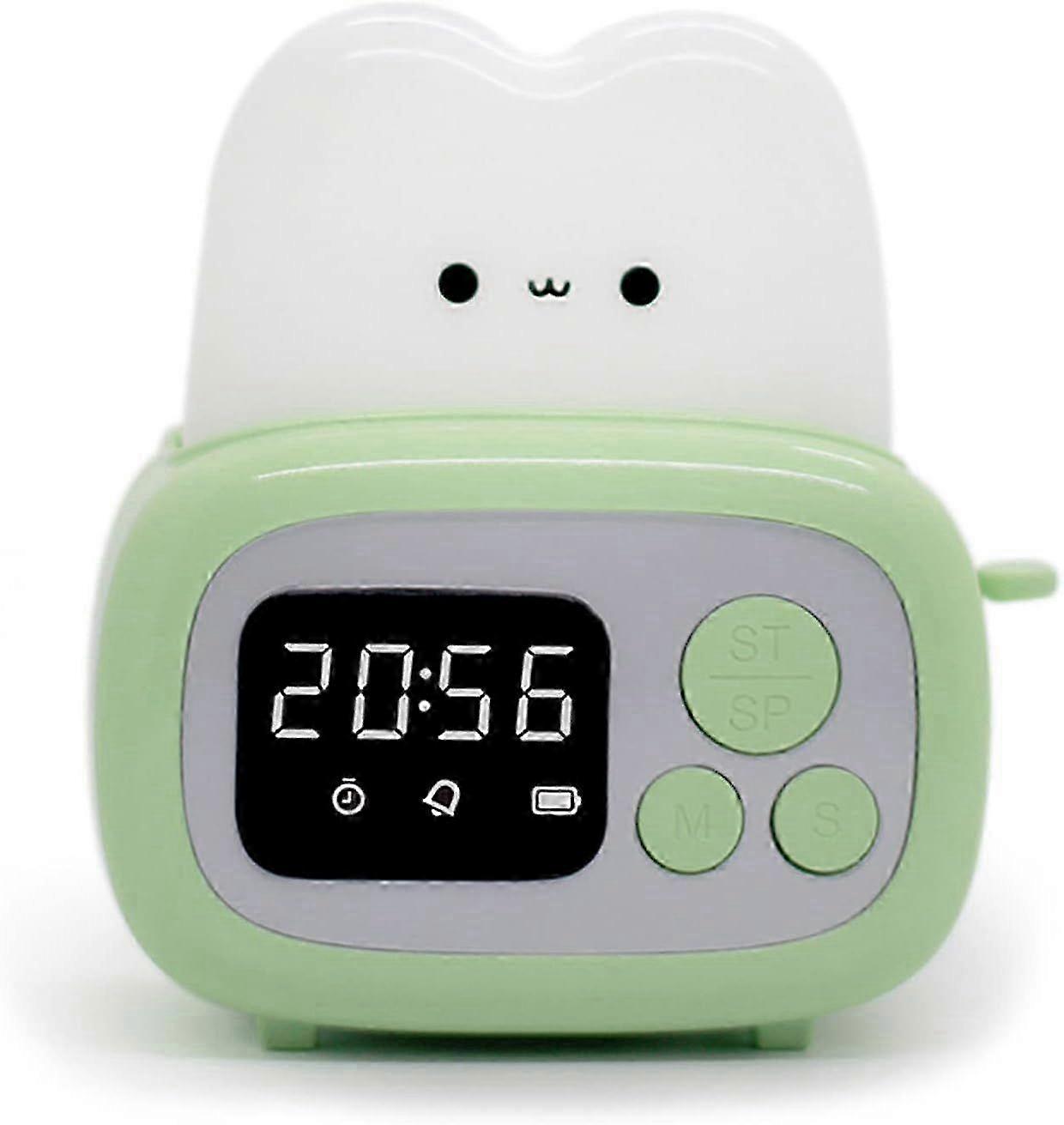 Bread maker shaped alarm clock light USB rechargeable timer ornament green