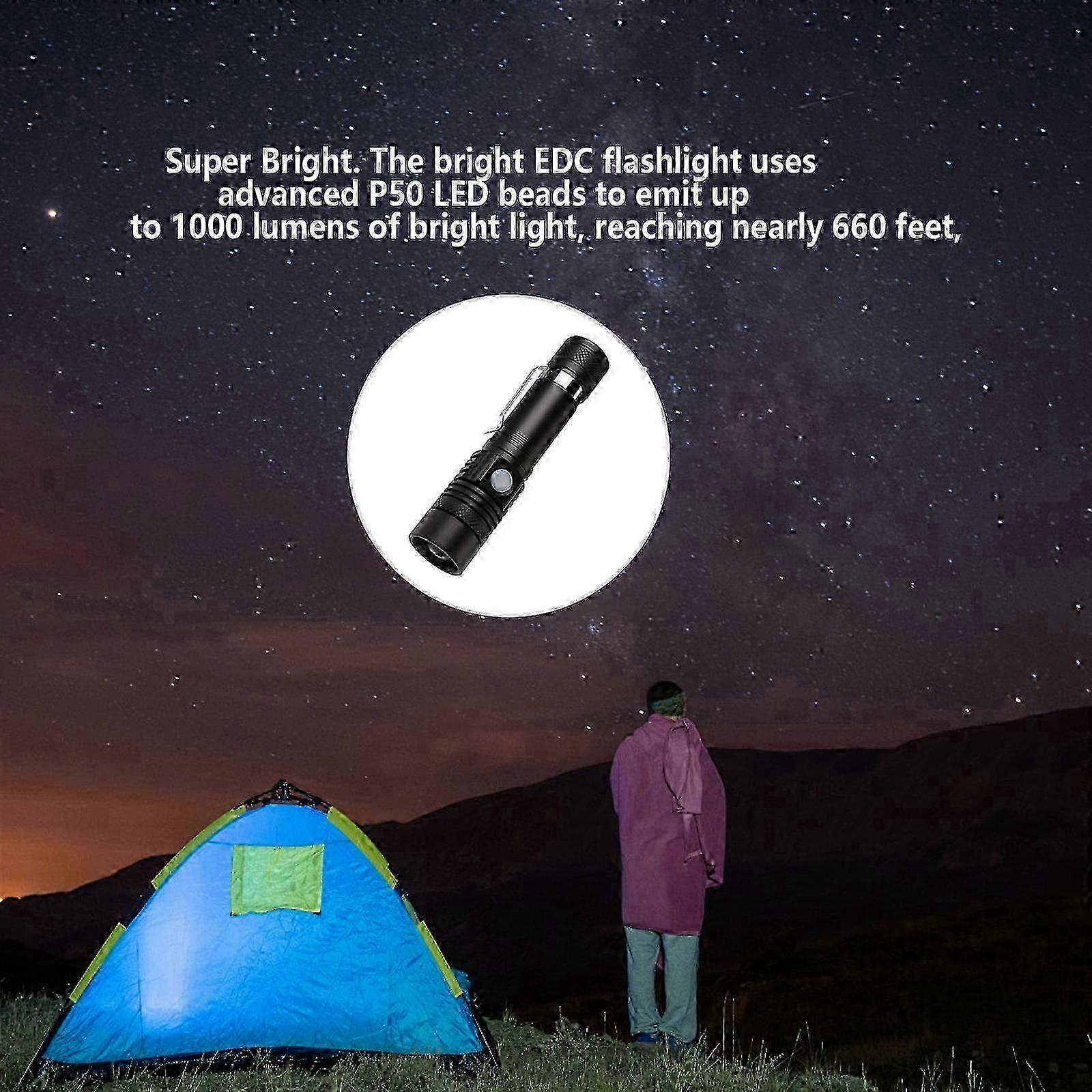 Compact Zoomable LED Flashlight High Lumen Handheld Flashlight