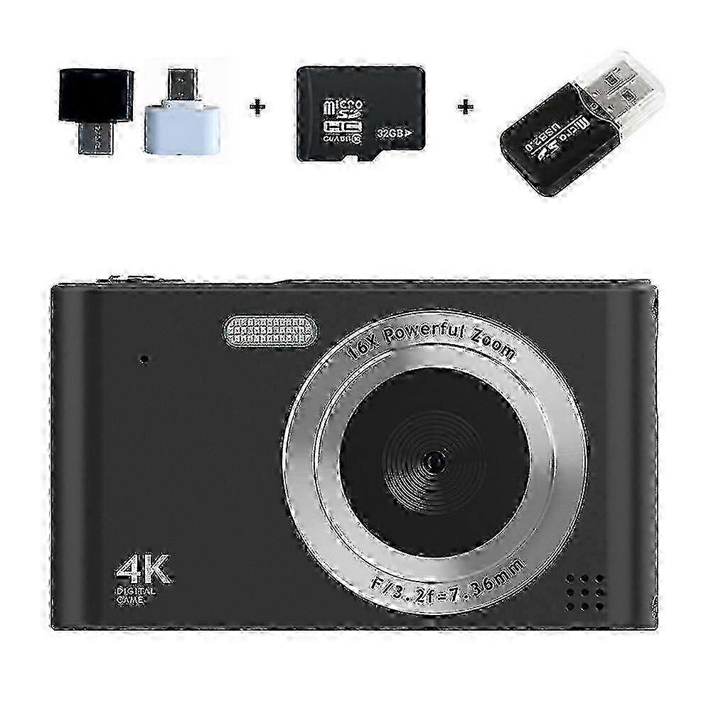 4K HD Digital Camera With 32G Memory Card 2025