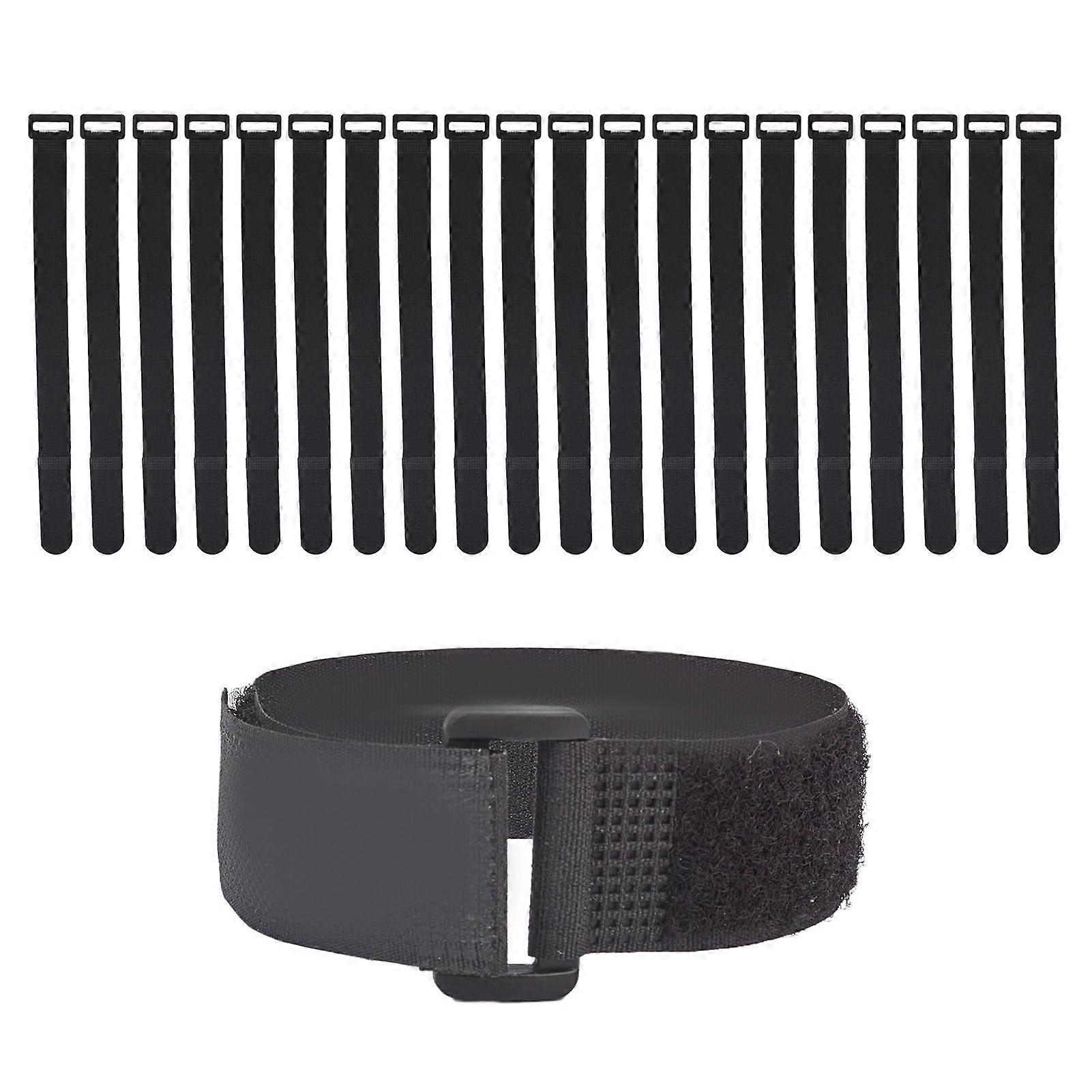 20 Pack 12 Inch Reusable Cable Ties, Adjustable Hook and Loop Straps for Cable Management