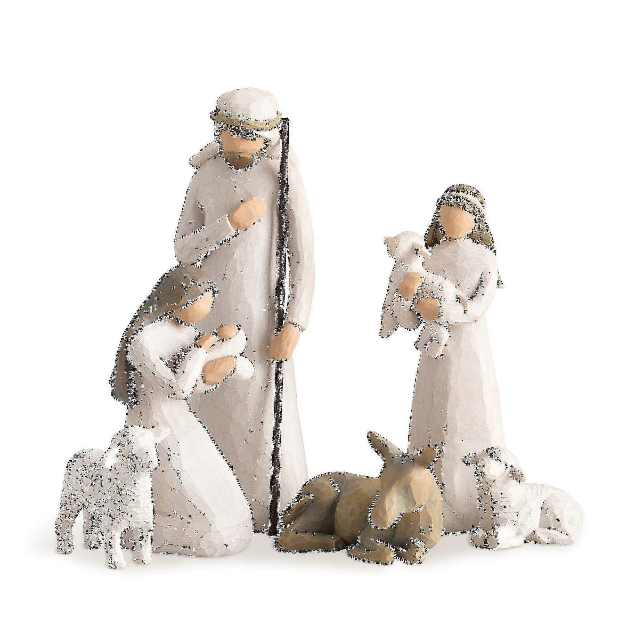 Nativity Scene Wood Effect Figurines