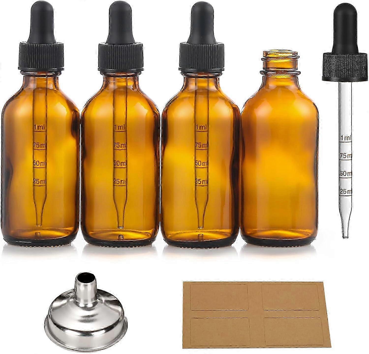 Dark Amber 30ml Dropper Bottles Leakproof