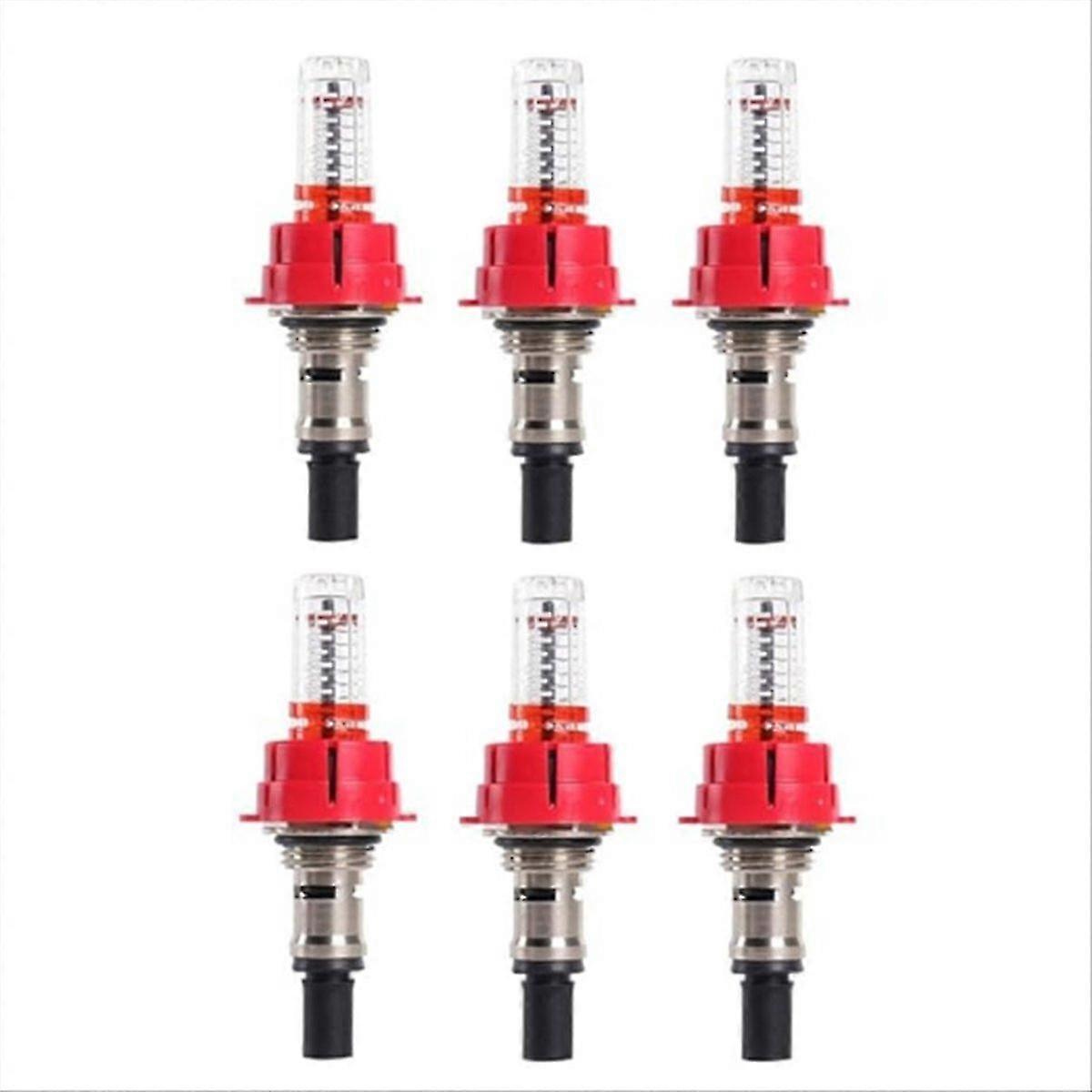 6 Pcs Underfloor Heating Manifold Flow Meter