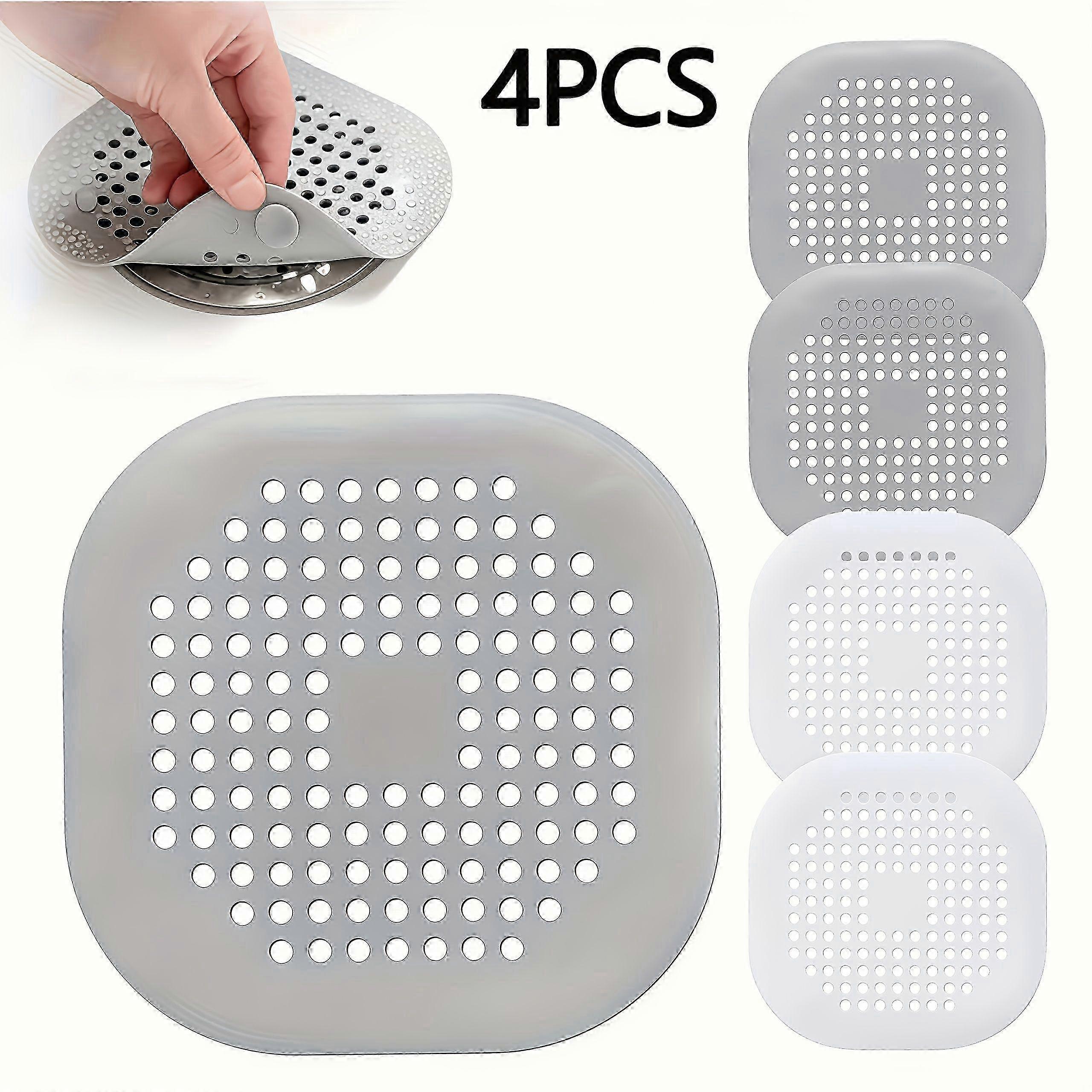 Silicone Bath Shower Drain Strainers 4-Pack