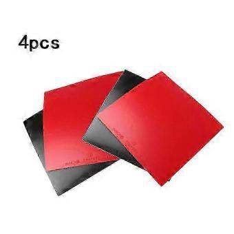 4 pz Rosso/Nero Ping Pong Gomma Spugna Dura Ping Pong Gomma Attacco Rapido Pingpong Adesivo Inverso Gomma Sport Accessori