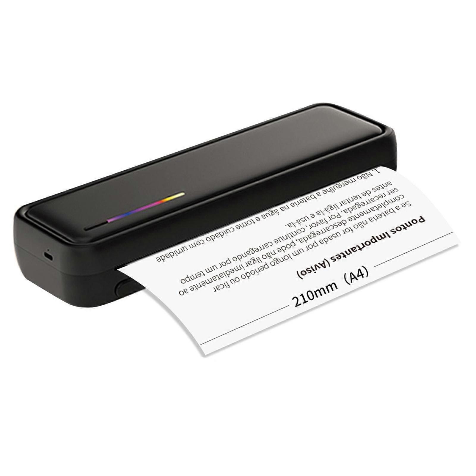 A4 Portable Paper Printer Thermal Printing Wireless BT Connect Compatible with iOS and Android
