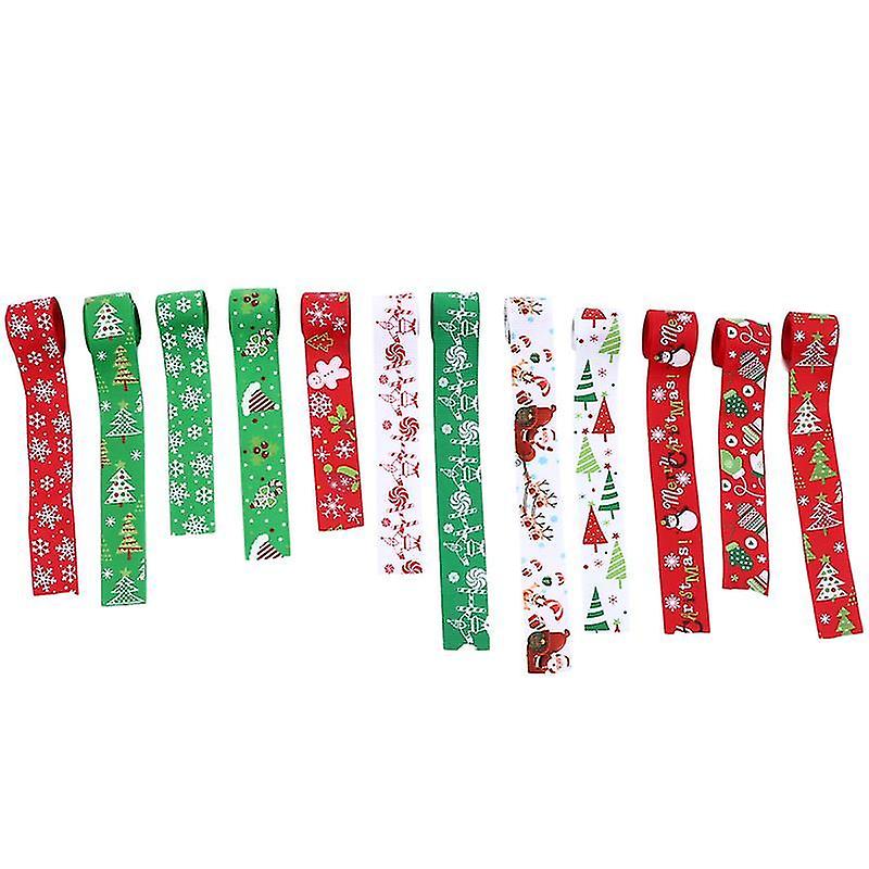 92X2.5x0.1cm Assorted Color Ribbons & Trim 12pcs 92cm Diy Bow Ribbon For Handmade Gift Christmas Fes
