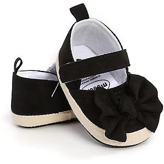 Veeki Baby Boys Girls Slippers Cozy Fleece Booties Soft Bottom Warm Cartoon Socks Newborn Crib Shoes -------- Black13cm
