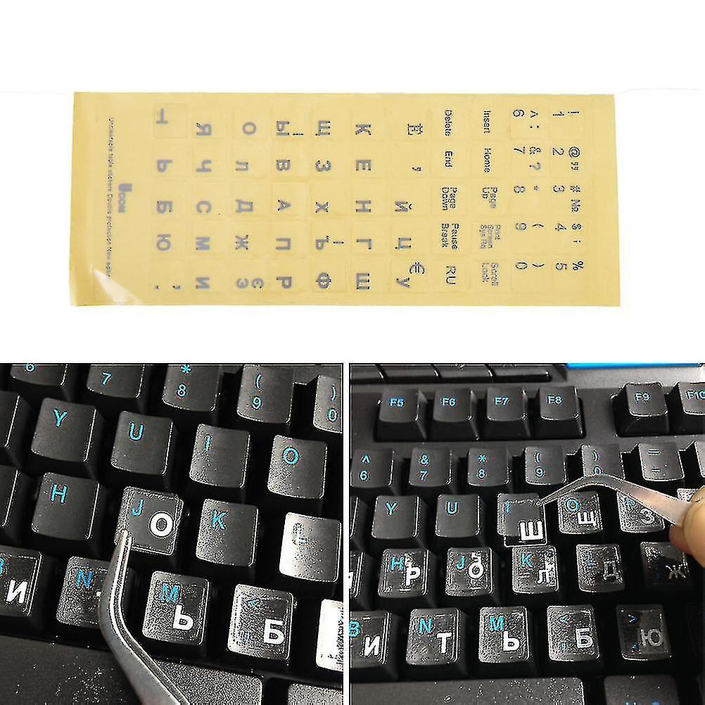 Russian Transparent Keyboard Stickers Letters For Laptop Notebook Computer Pc