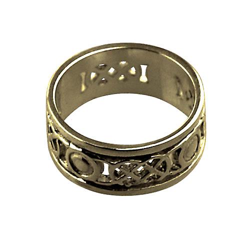 9ct Gold 8mm Celtic Wedding Ring Size Q