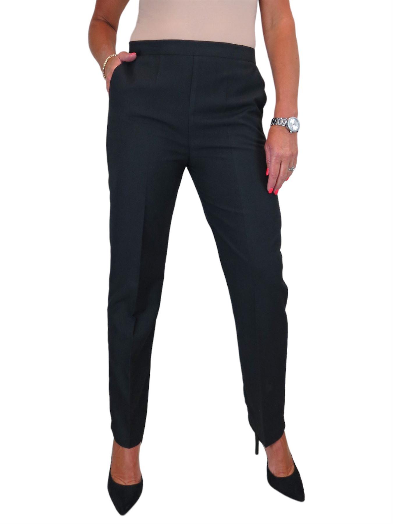 Paulo Due Women's 29" Easy Fit Elasticated Waist Smart Trousers