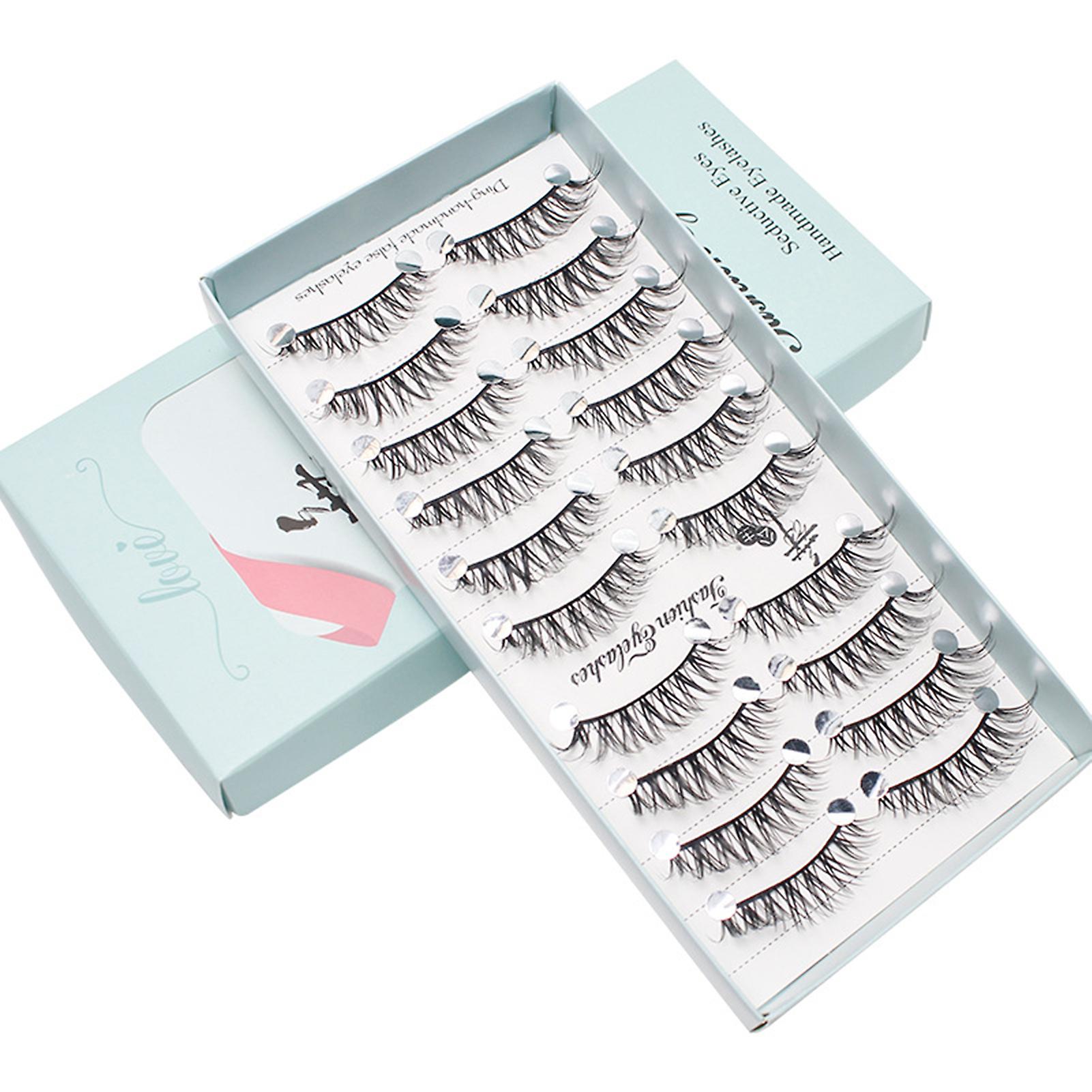 10 Pairs Curled And Dramatic False Eyelashes Com