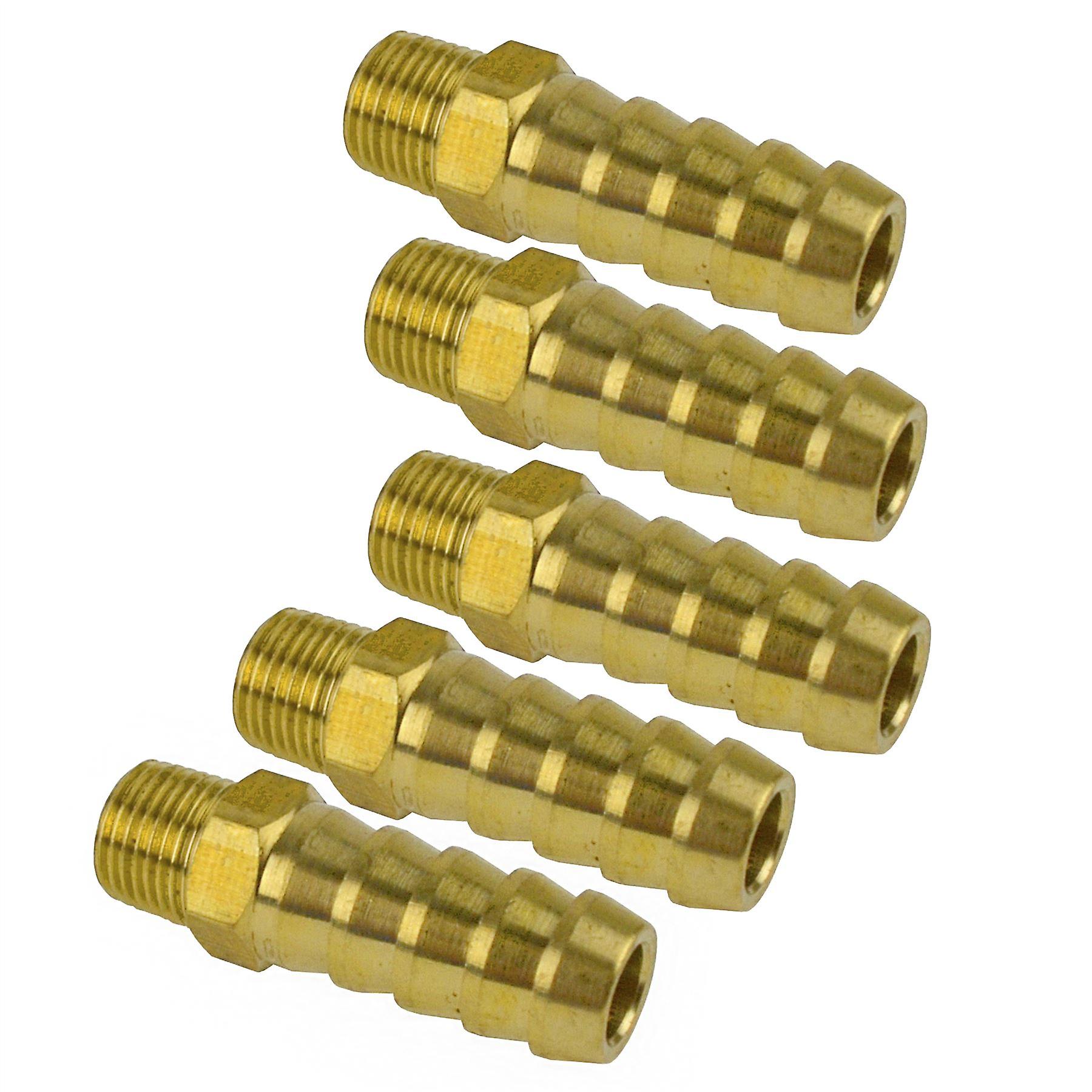 1/8" BSP Male Thread Hose Tail 3/8" (10mm) 5 PACK FT089