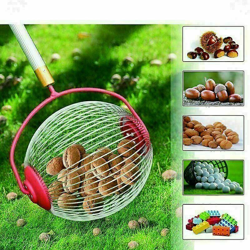 Nut Picker Roller Chestnut Picker Roller With Telescopic Rod Roller Collector Collection Basket - Smallest Fruit Picker Machine For Nuts(large Scroll