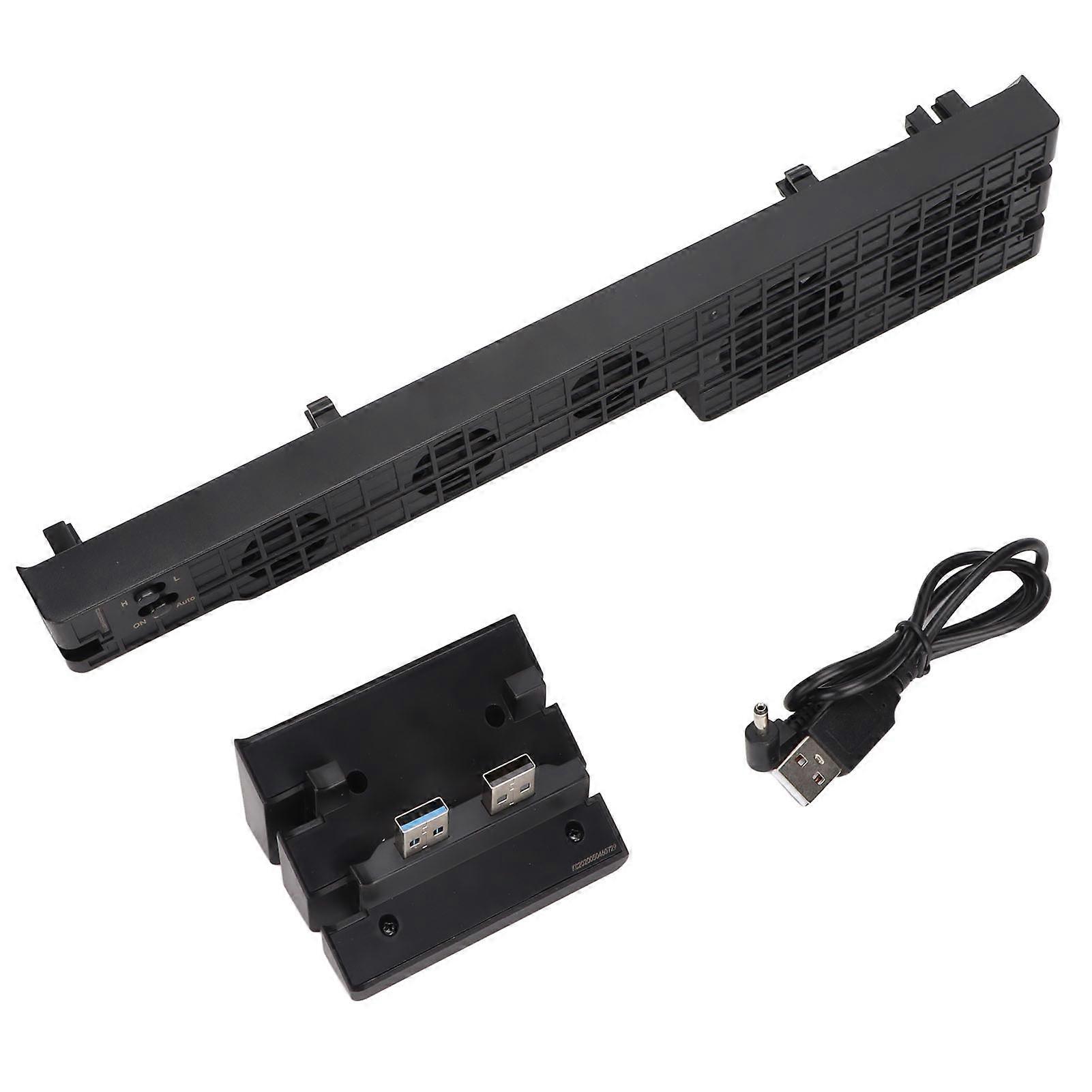 Ventilateur de refroidissement de jeu, 5 ventilateurs, refroidisseur USB externe automatique pour console de jeu avec hub pour PS4 Pro