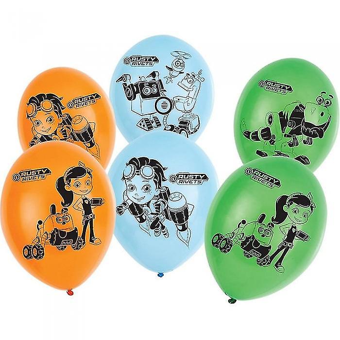 Rusty Rivets Latex Characters Balloons (Pack of 6)
