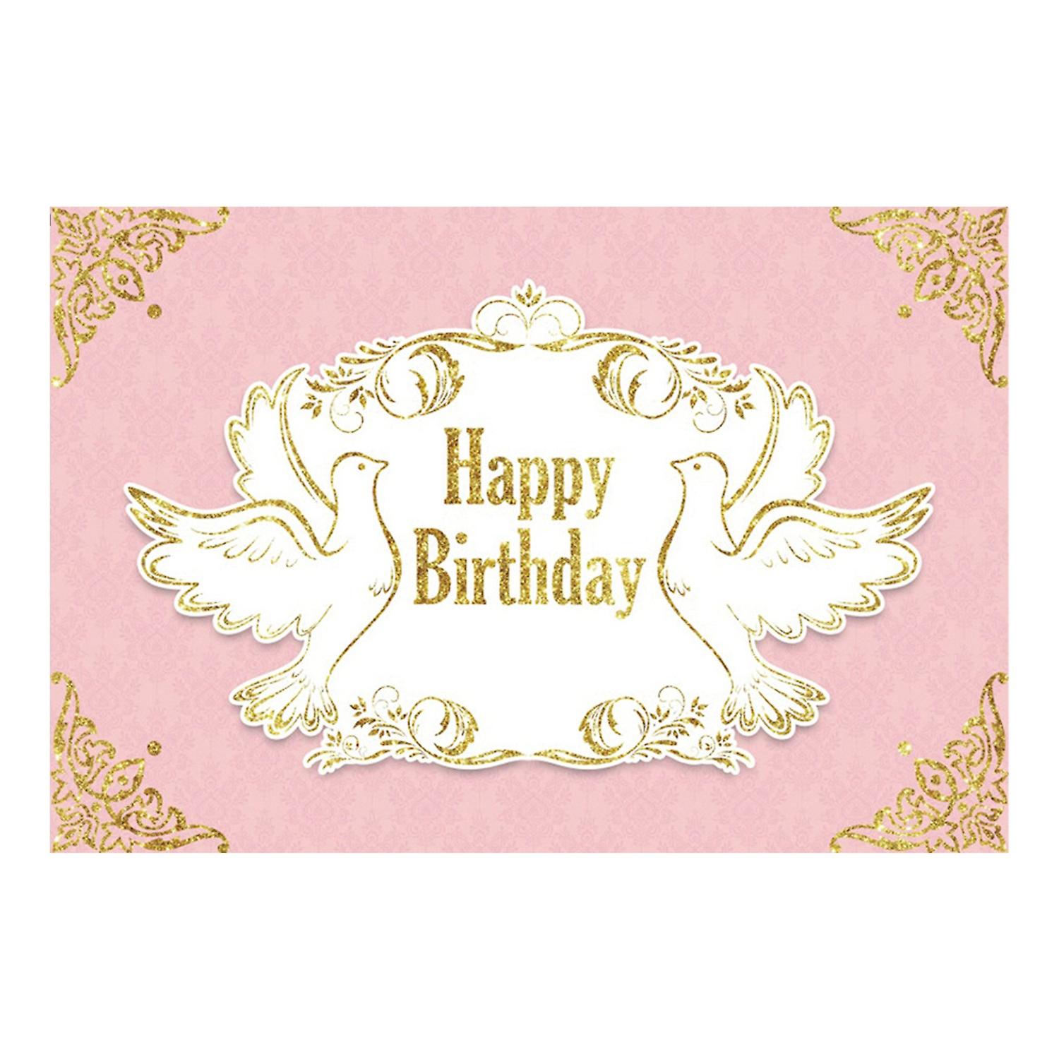 Background Cloth Add Atmosphere Hanging Shiny Printing Decorative Romantic Photograph Prop Pink Flow