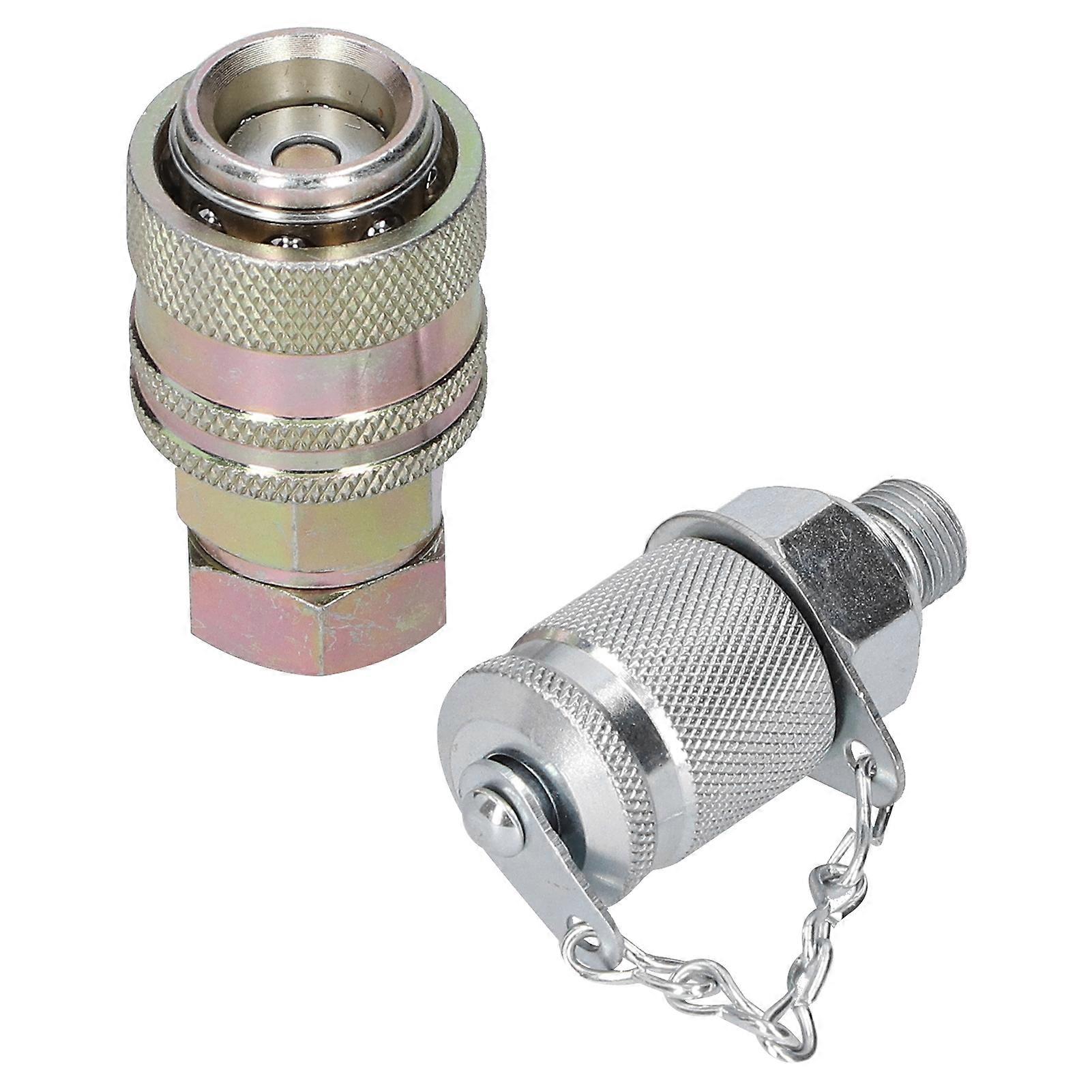 Rankomu Hydraulic Coupling Adapter Quick Coupling Connector, Hydraulic Pressure Testing Adapter, G1/8 Thread, Industrial Supplies for Hydraulic