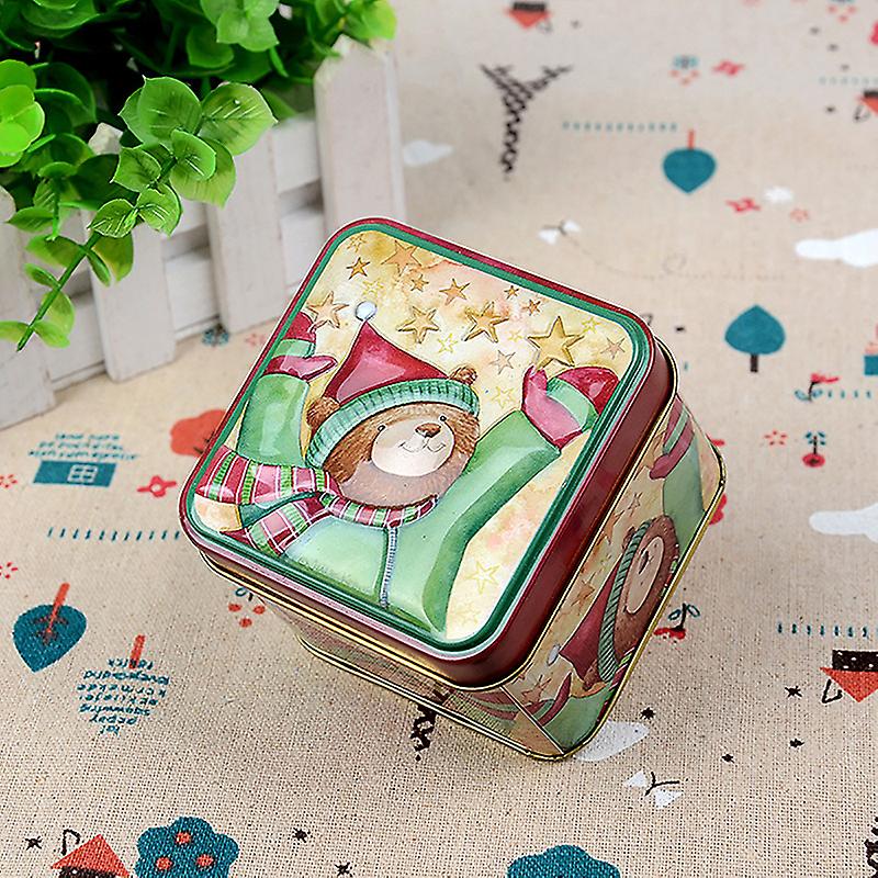 Christmas Metal Tin Box Storage Cookie Biscuit Box Case Xmas Party Gifts Box