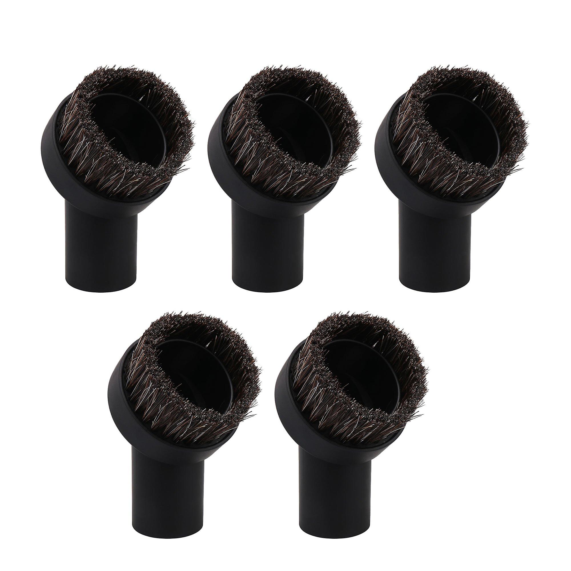 5pcs 1.25inch ID Vacuum Attachment Plastic Horse Brushes Round Black