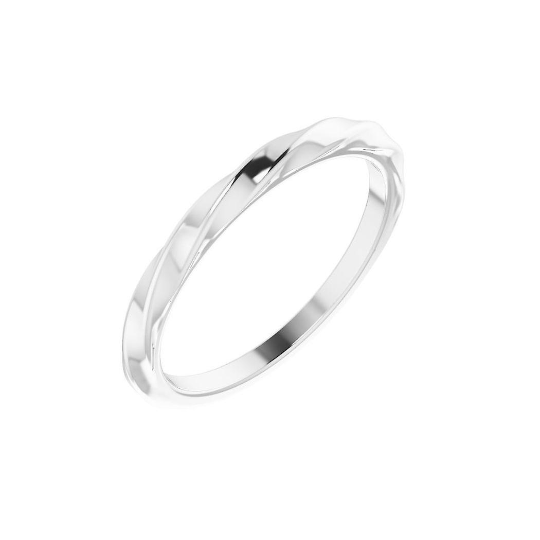 925 Sterling Silver Polished Twisted Stackable Ring Size 7-Stackable-Ring for Women - 1.9 Grams