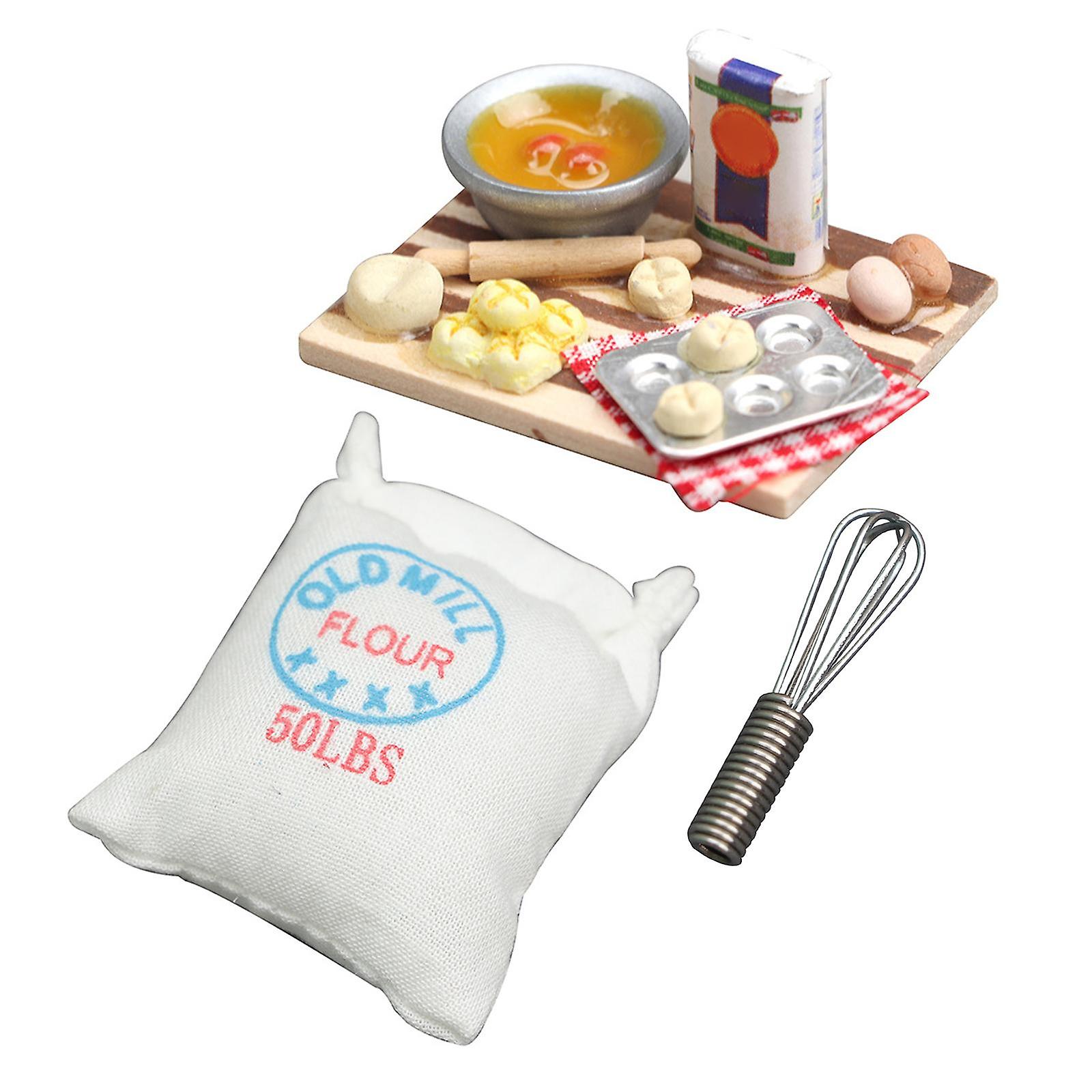 Dollhouse Baking Play Set Miniature Cookware Kitchen Cooking Tools Ornament