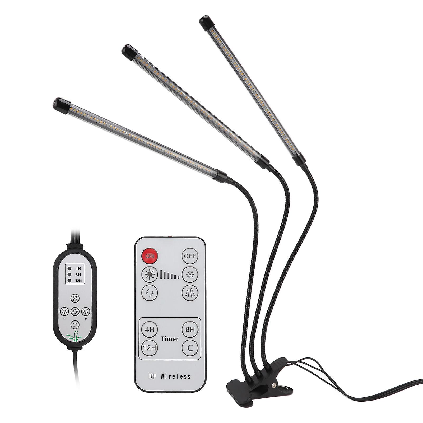 Clip Plant Light, 3 Heads, Full Spectrum, Dimmable, Timer