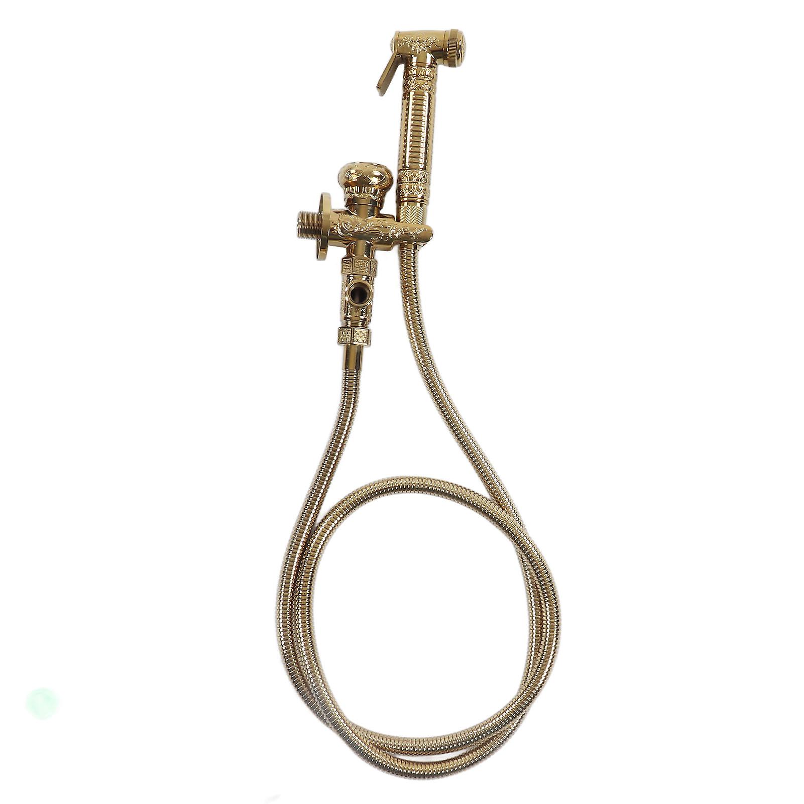 Retro Powerful Impact Wall Mounted Bidet Faucet with Antique Copper Finish for Toilet