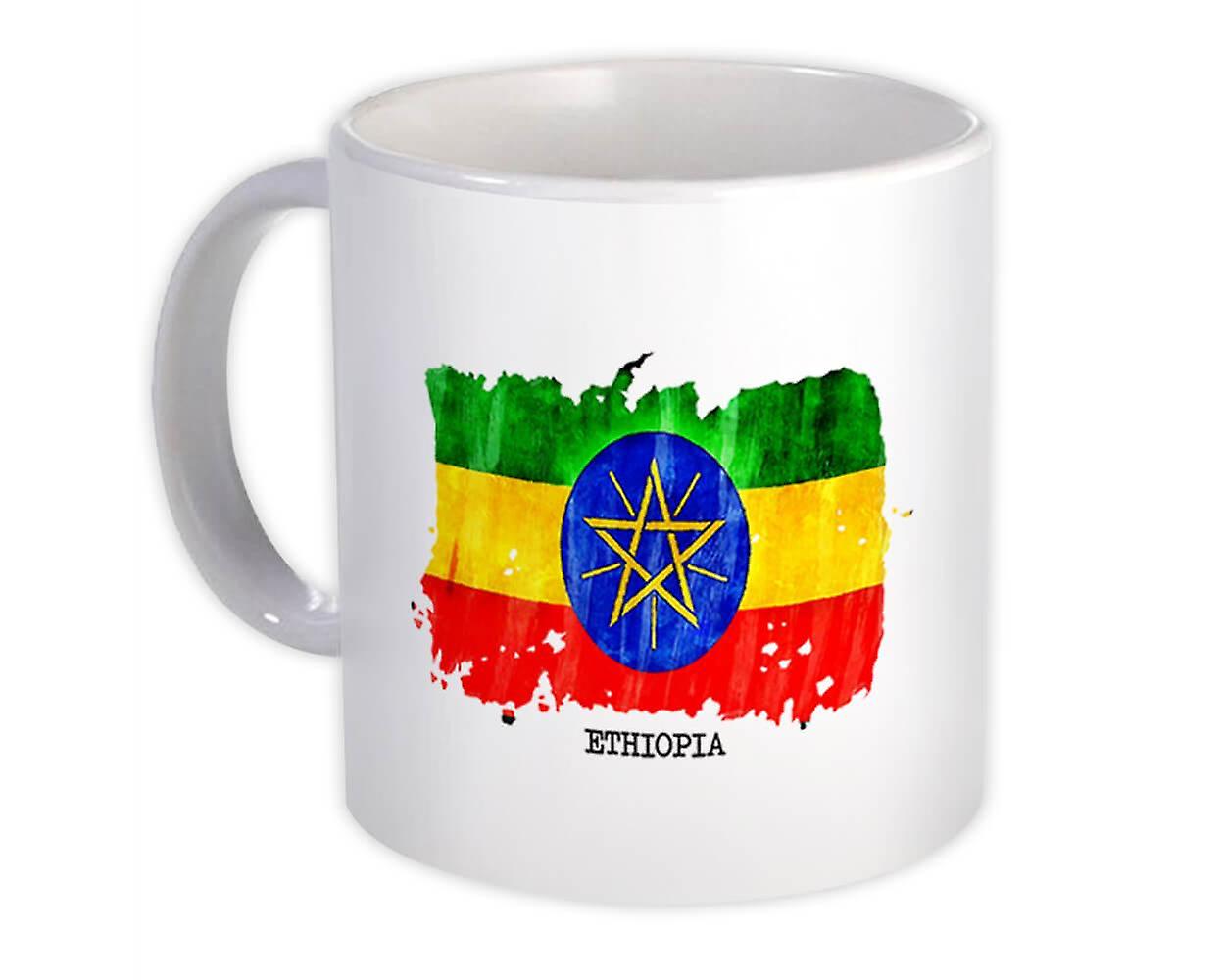 Presentmugg: Etiopiens flagga Afrika