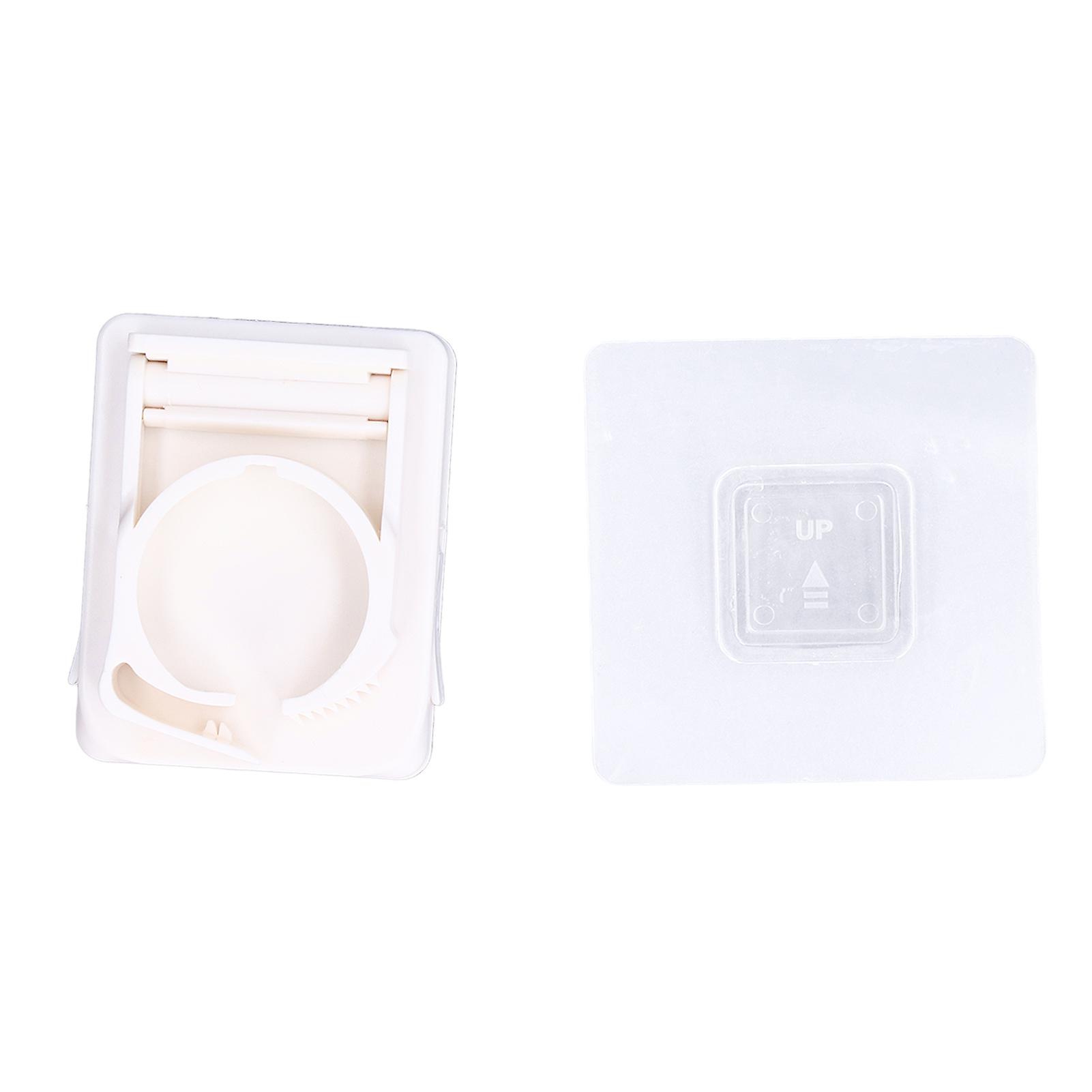 White Office Shelf: Non-Punch Wall Hanging Rack with Adjustable Storage